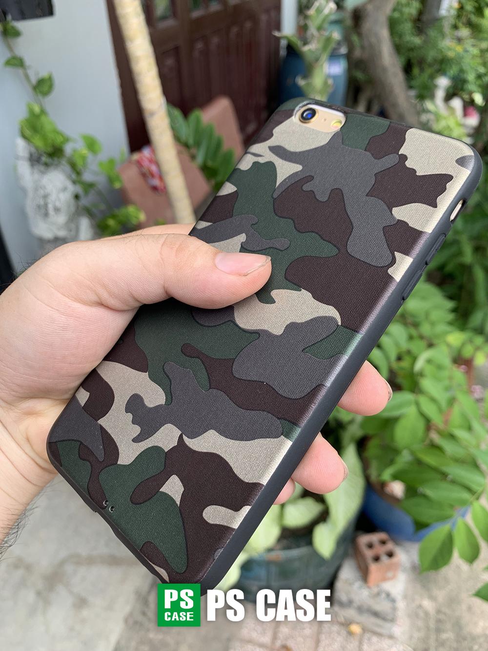 (Màu xanh) Ốp lưng camo iPhone 6 Plus / iPhone 6s Plus dẻo toàn phần - PS Case phân phối