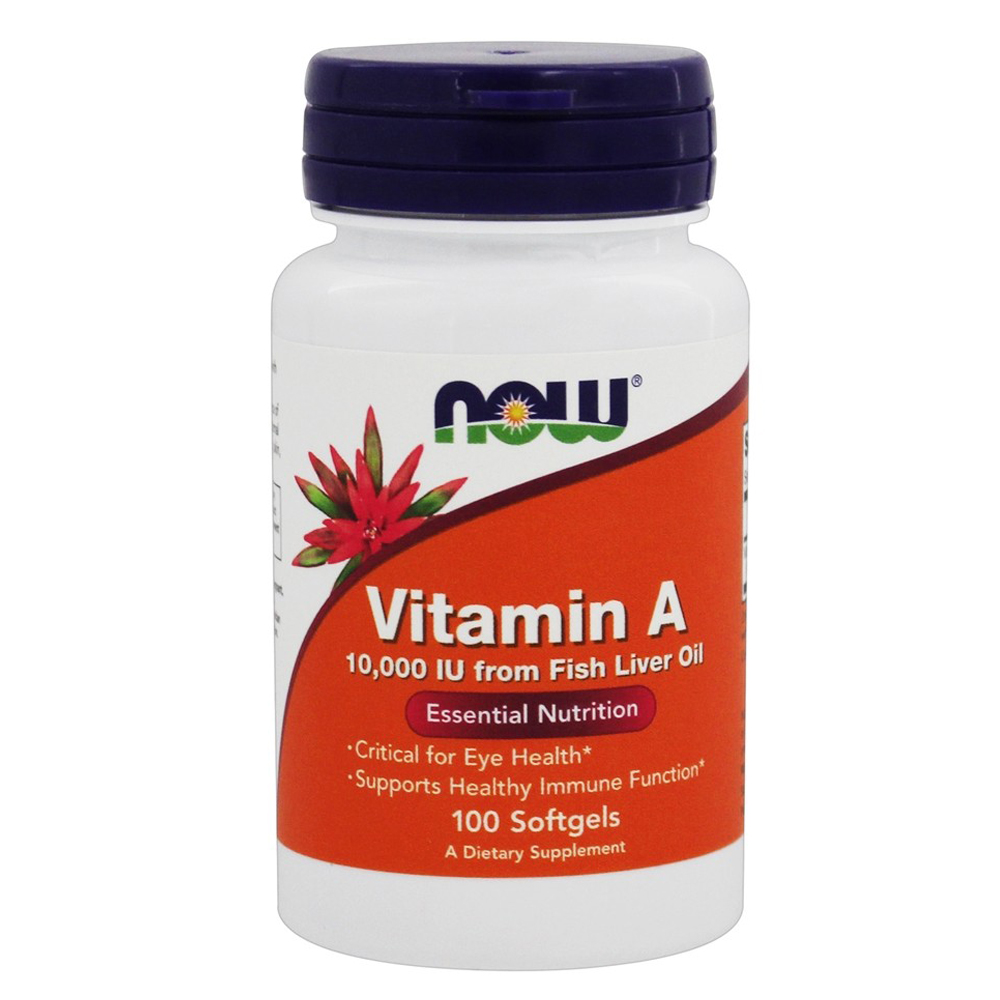 [HCM]Viên uống bổ mắt Vitamin A 10000 IU duy trì sức khỏe mắt đẹp da Now Foods 100 Viên