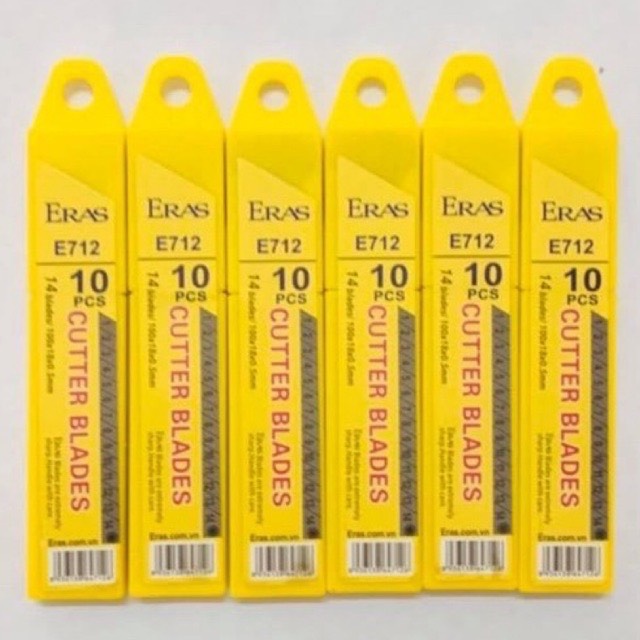 Tuýp 10 lưỡi dao rọc giấy Eras chính hãng