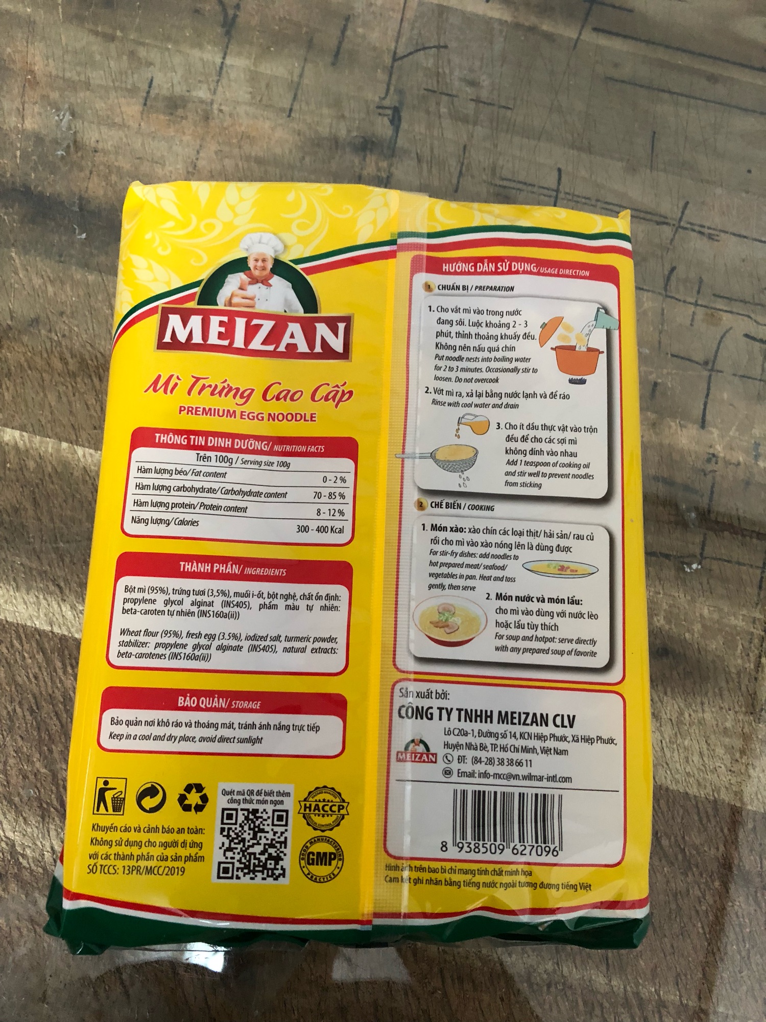 [HCM]Mì trứng cao cấp Meizan 500g