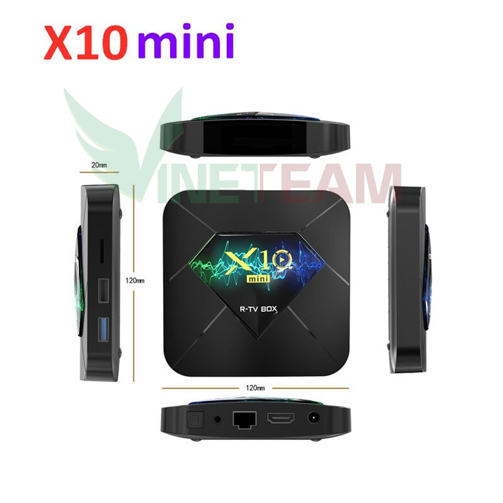 ANDROI TV BOX X10 MINI xem phim 6K, chơi game Chipset xịn H313 lõi tứ✔Tích hợp FPT Play - Biến TV thường thành Smart TV