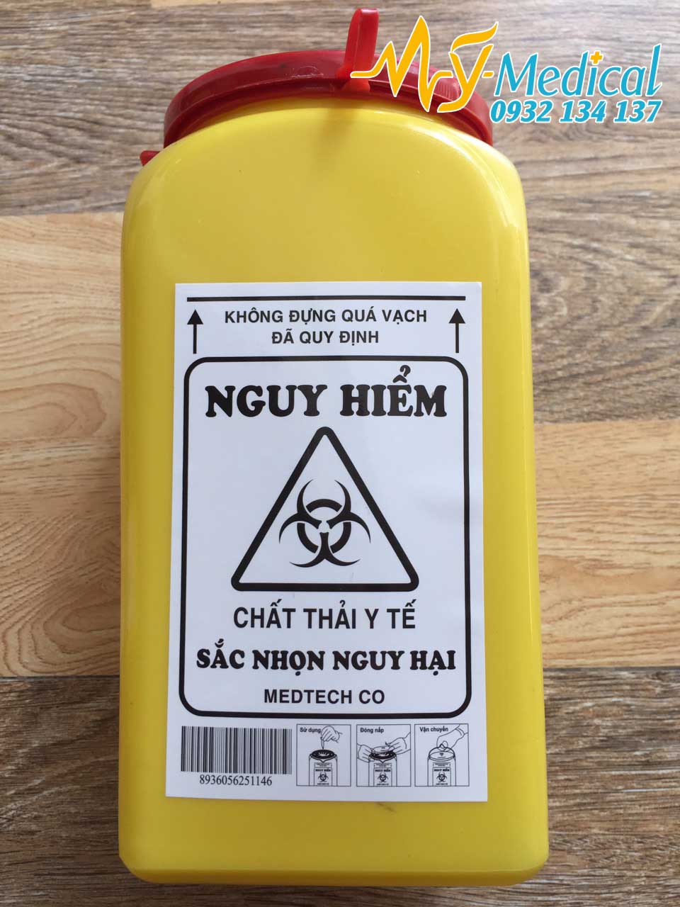 [HCM]Bình Hủy Kim Tiêm Y Tế 1.5 Lít