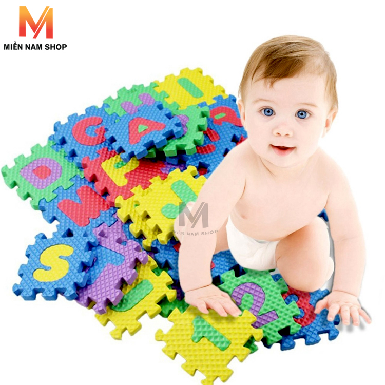 Bộ chữ cái bằng xốp cho bé ( bao gồm 26 chữ cái và 10 chữ số)