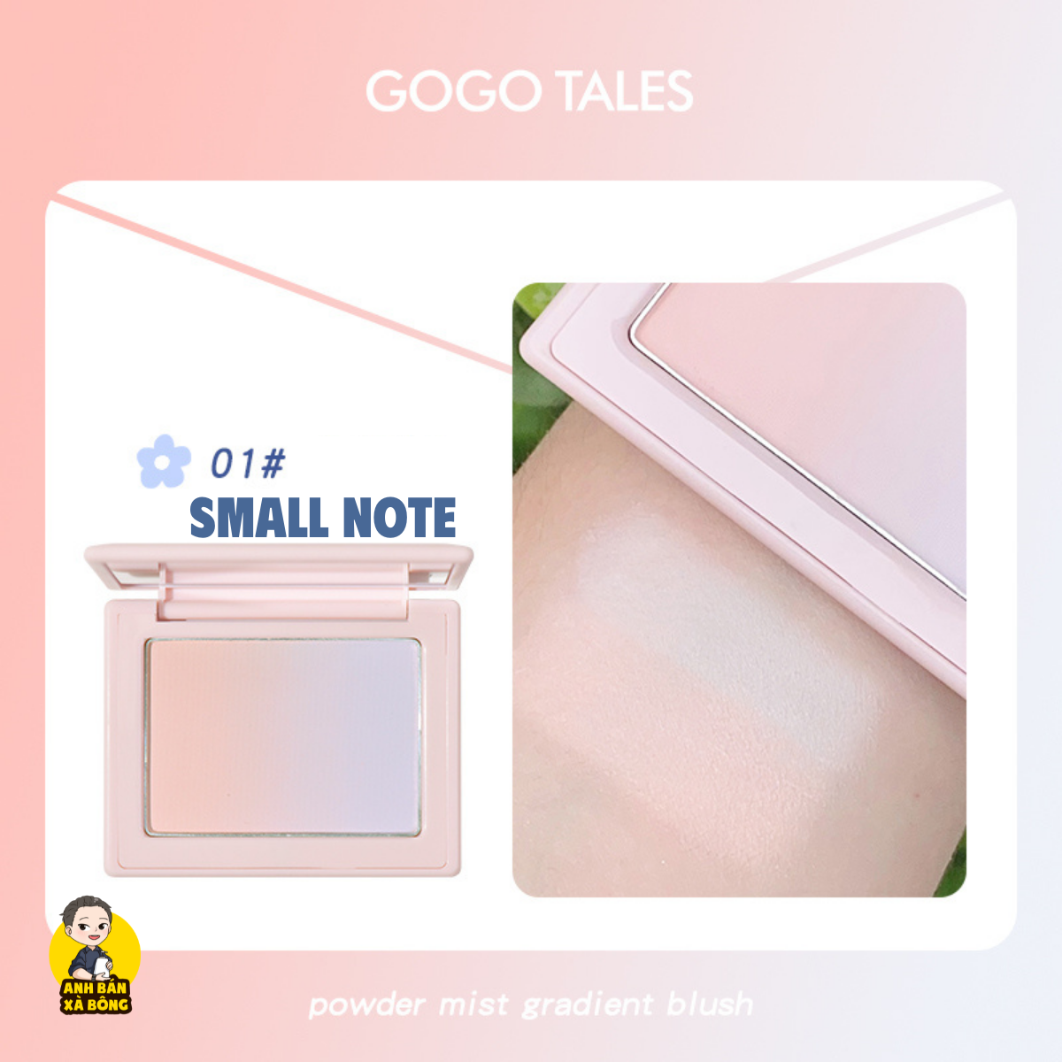 Phấn má hồng gogo tales powder mist gradient blush gt425