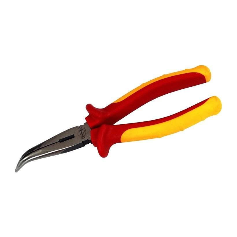 Kìm nhọn mỏ cong Stanley 84-008 20cm (Đỏ phối vàng)