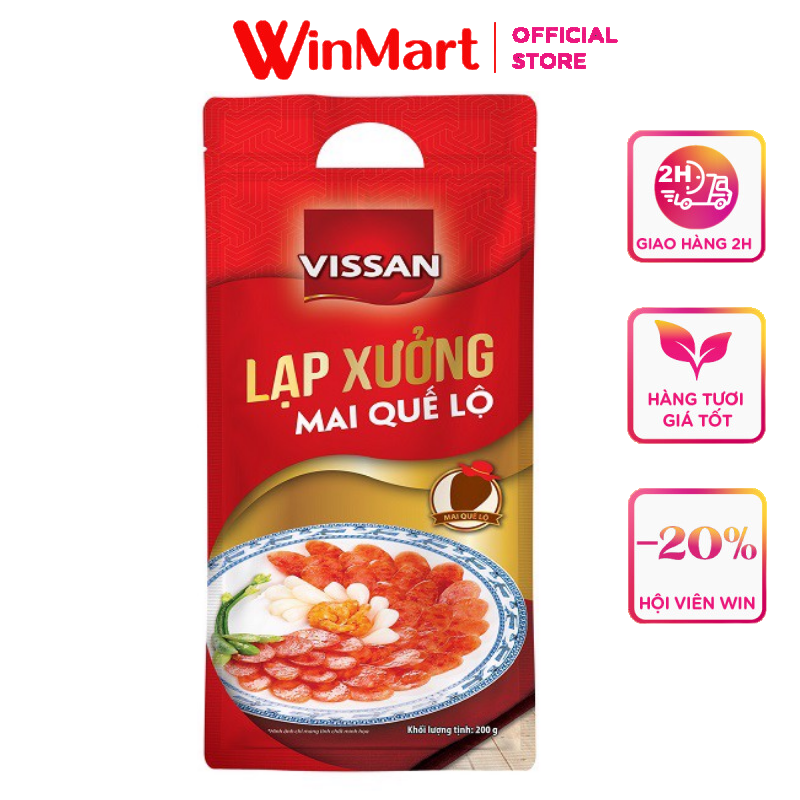 - lạp xưởng mai quế lộ vissan gói 200g