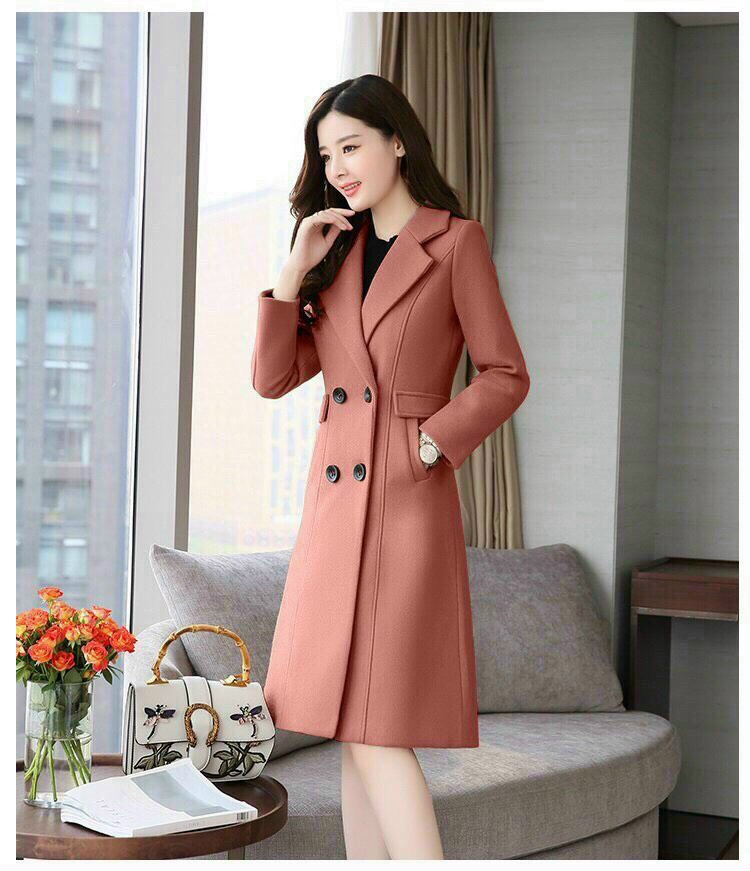 Áo khoác dạ phom dài nữ hoàng cực Sang