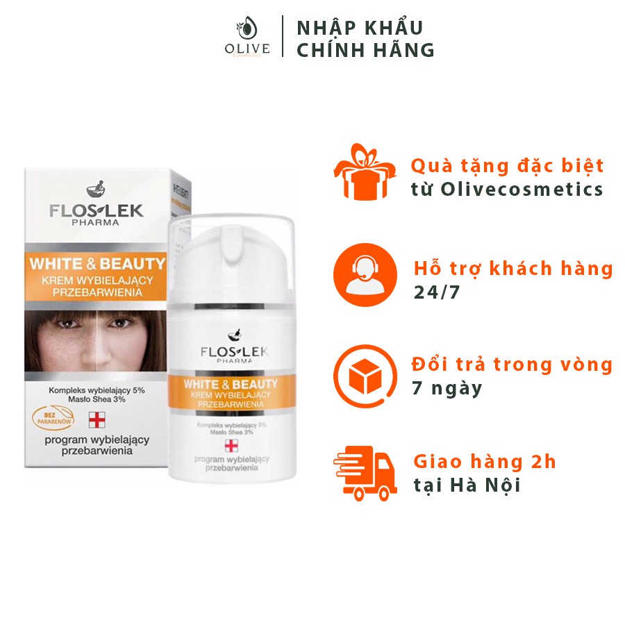 Kem dưỡng trắng da và làm mờ nám FlosLek Spot Lightening Cream 50ml