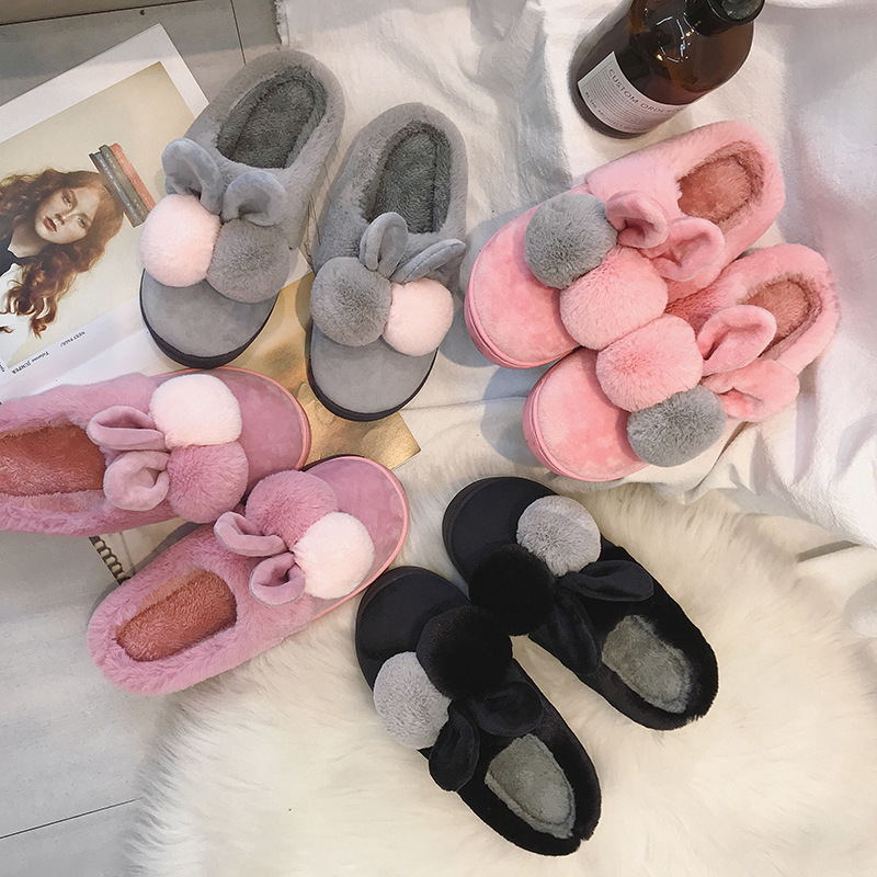 DÉP VẢI NỮ ĐI TRONG NHÀ DÉP MANG TRONG NHÀ BÍT MŨI HÌNH MÈO, THỎ NHIỀU MÀU_Dép lông nữ Dép vải Dép trong nhà nữ Dép nữ dễ thương Dép bông nữ Dép nữ Cute Dép lông đế cao su chống trượt