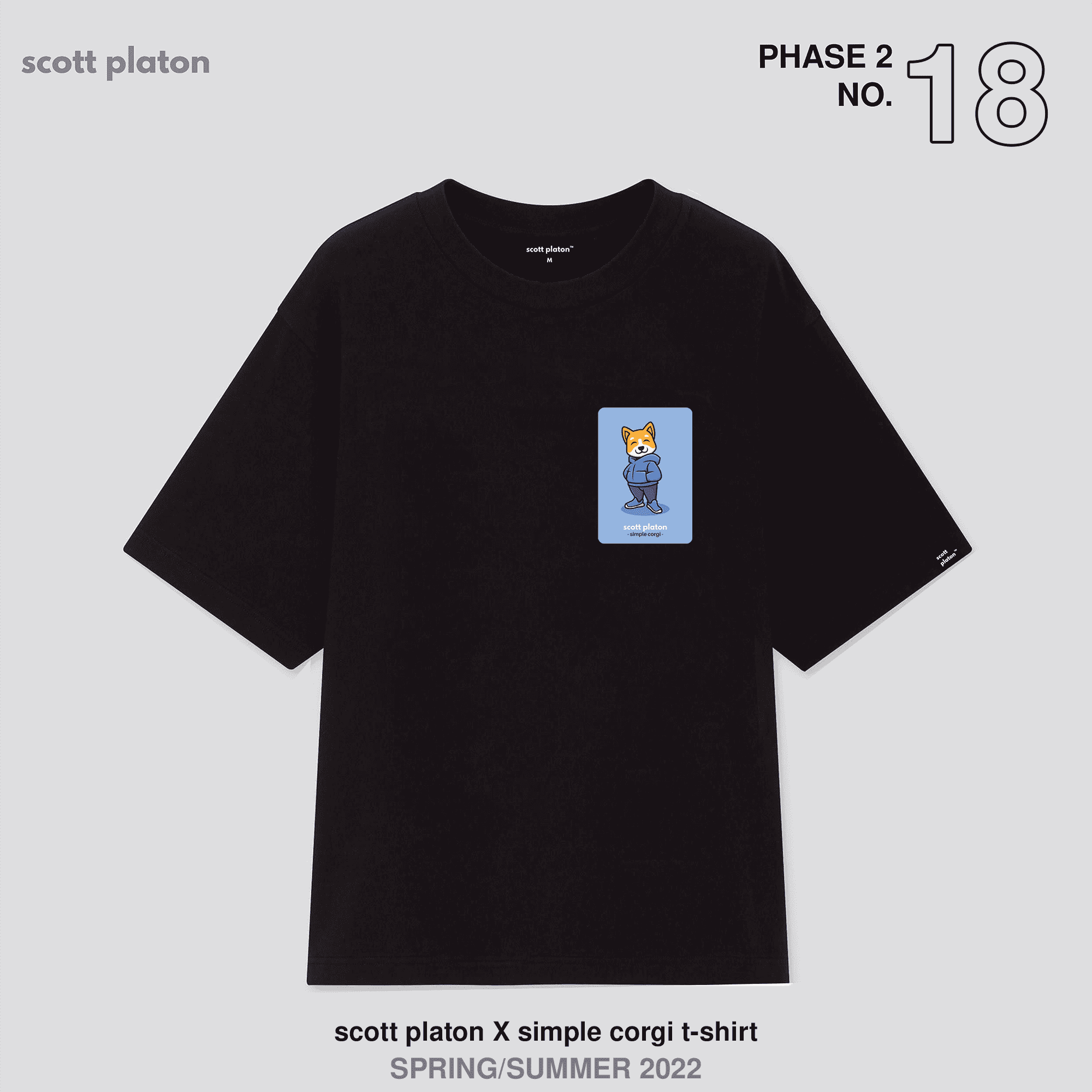 Scott Platon Áo thun Corgi - Chất liệu cotton dày dặn đứng form