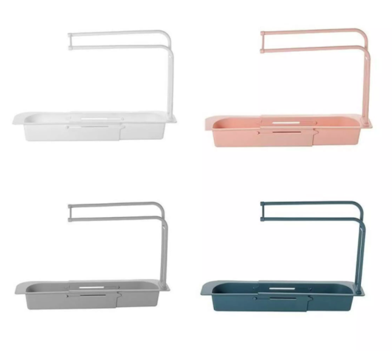 Container rack tools mounted sink sink folding compact convenience with drain hole and hangers two floor drying towel 39.5x27x8.5cm (multicolour)-[đồ dùng rữa chén kệ rửa chén kệ nhà bếp kệ bồn nước kệ drying towel]