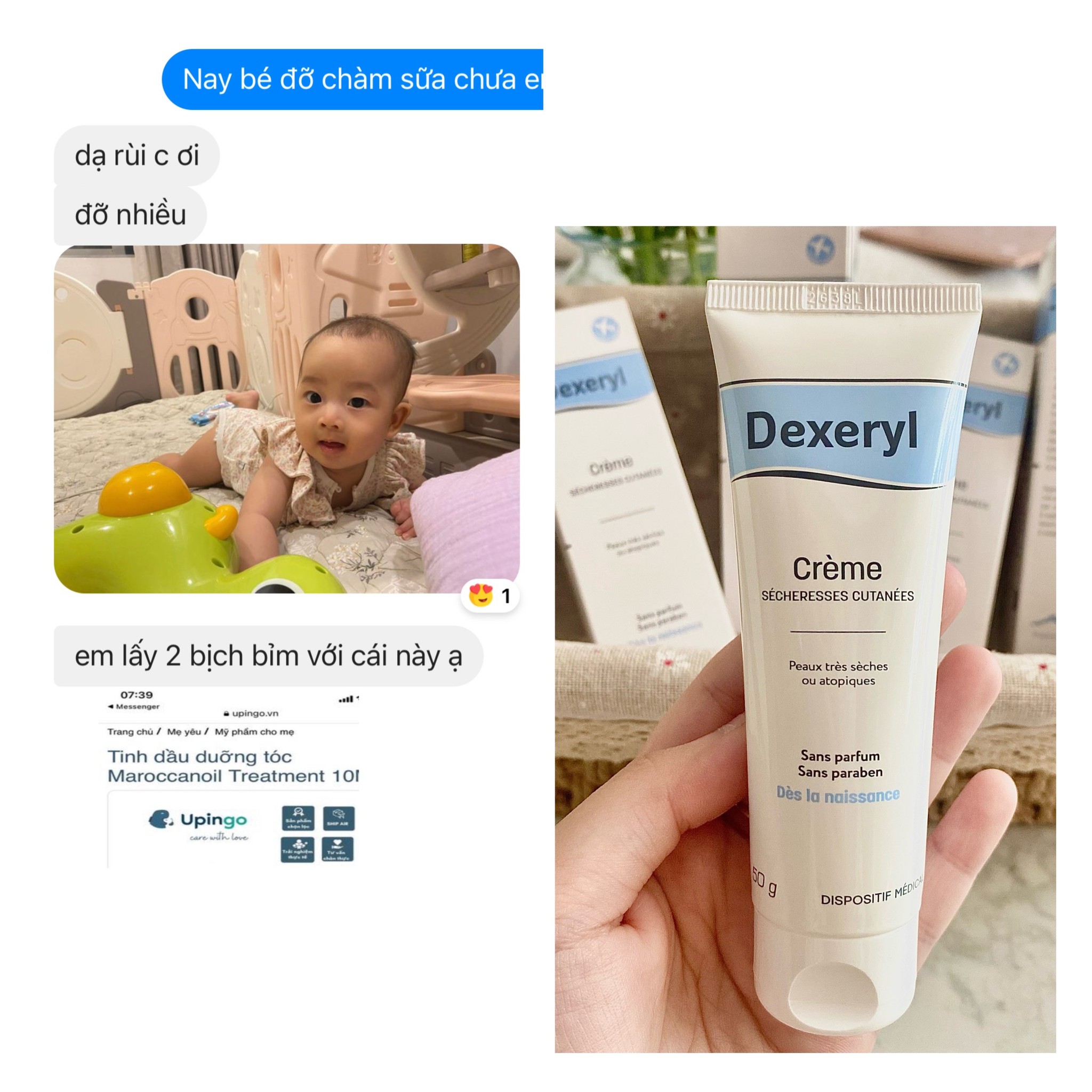 Kem trị nẻ, chàm Dexeryl Pháp 50g