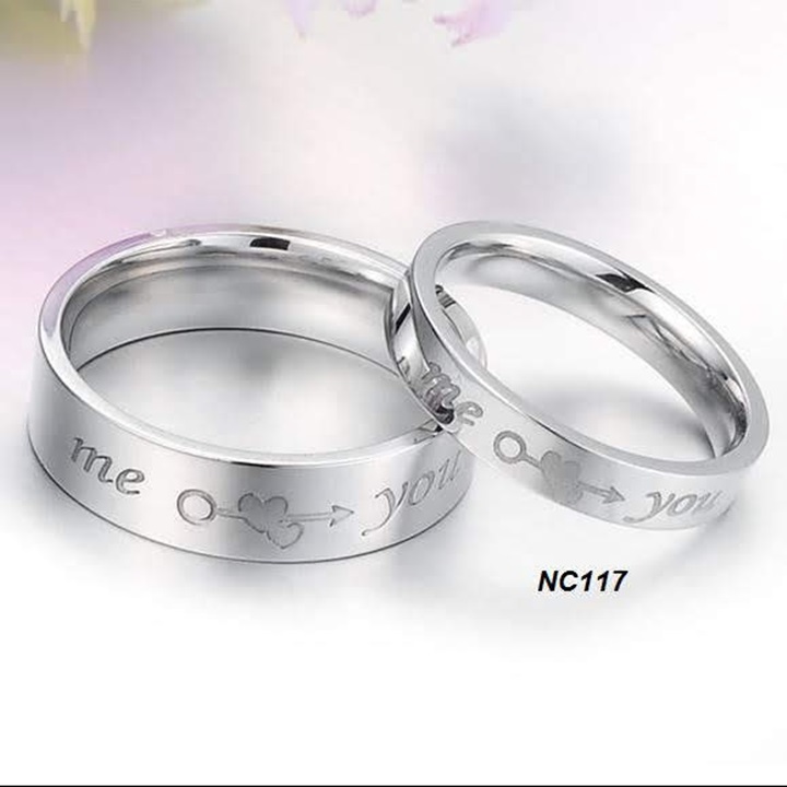 Nhẫn cặp ME YOU inox 100% cao cấp NC117