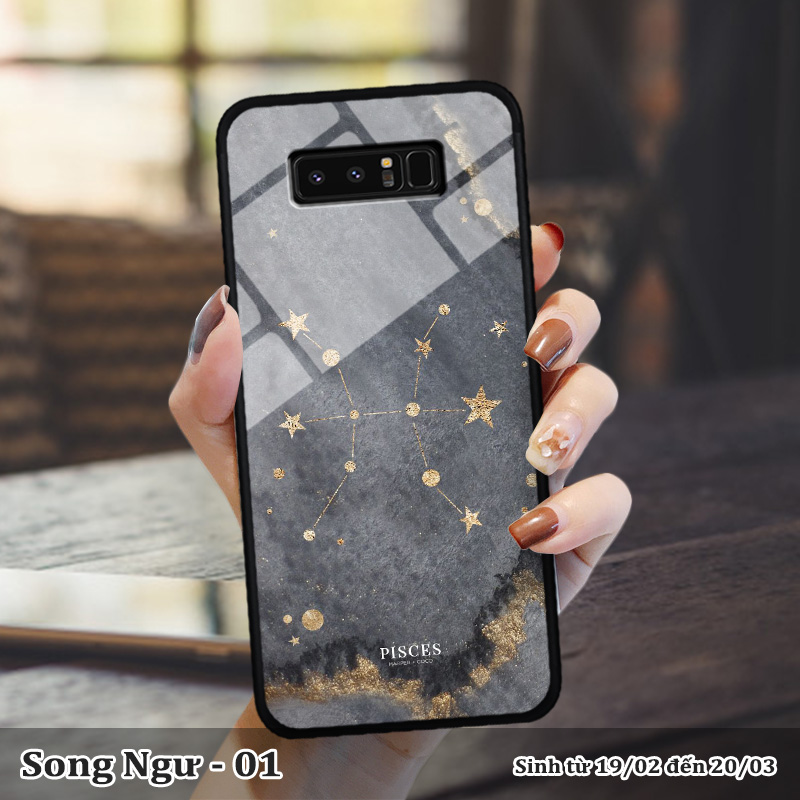 Ốp kính SAMSUNG NOTE 8 in cung hoàng đạo