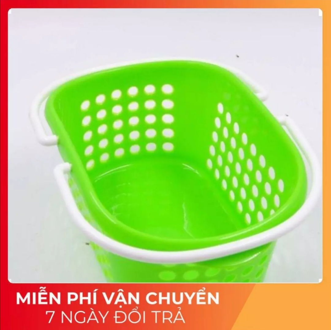 Giỏ đựng đồ đa năng có quai xách nhựa Việt Nhật cao cấp. Đựng xà phòng, Mỹ phẩm. Tiện dụng cho cả giá đình