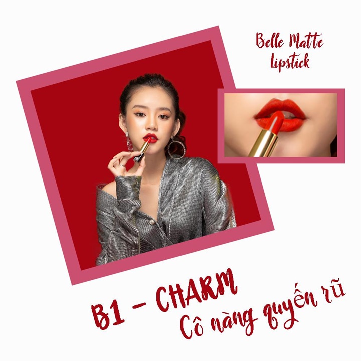 Set 3 Món Son Belle Siêu Lì, Mềm, Mịn, Bám Môi – HV777