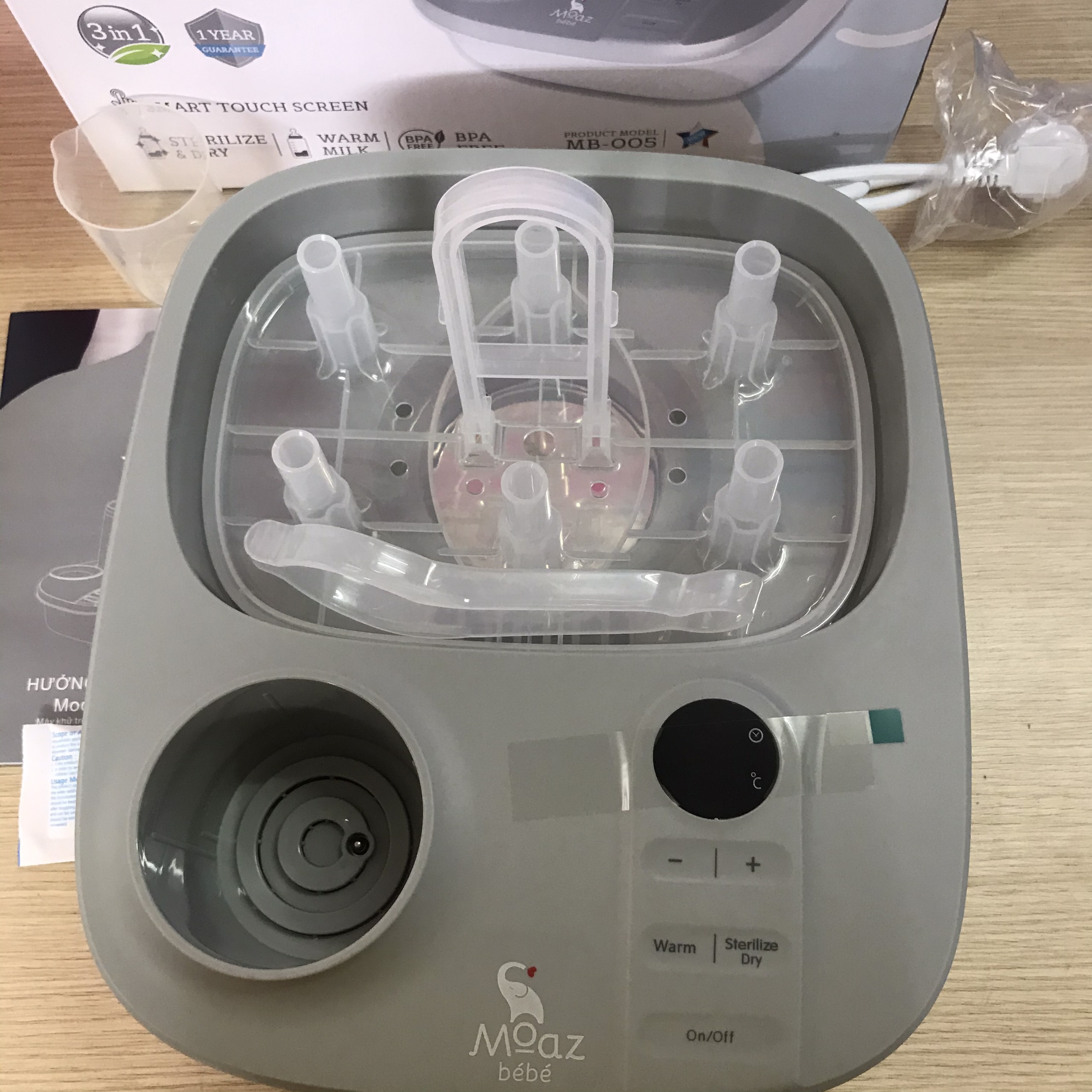 MÁY TIỆT TRÙNG, SẤY KHÔ, HÂM SỮA MOAZ BEBE MB005