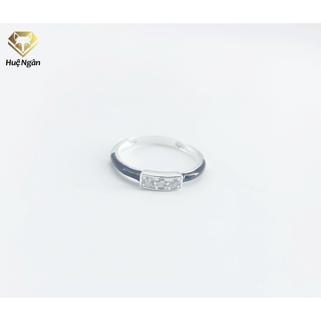 Nhẫn bạc ý 925 huệ ngân -nhẫn xinh đính đá rr1218