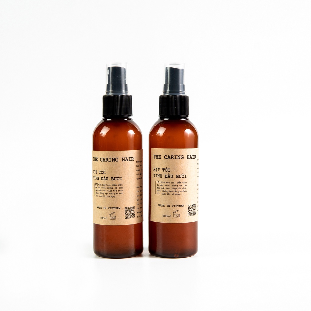 Combo 2 Xịt Tóc Tinh Dầu Bưởi The Caring Hair ( Kích Mọc Tóc - Giảm Rụng )