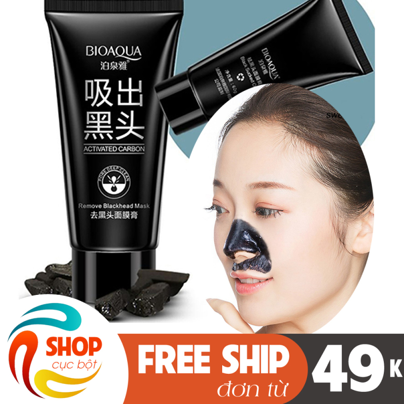 (Có video) Mặt nạ lột mụn đầu đen than tre hoạt tính Bioaqua DSMLM43 dùng cho phần mũi và toàn mặt 3 bước giúp làm sạch và trắng da dùng cho cả nam và nữ giá rẻ