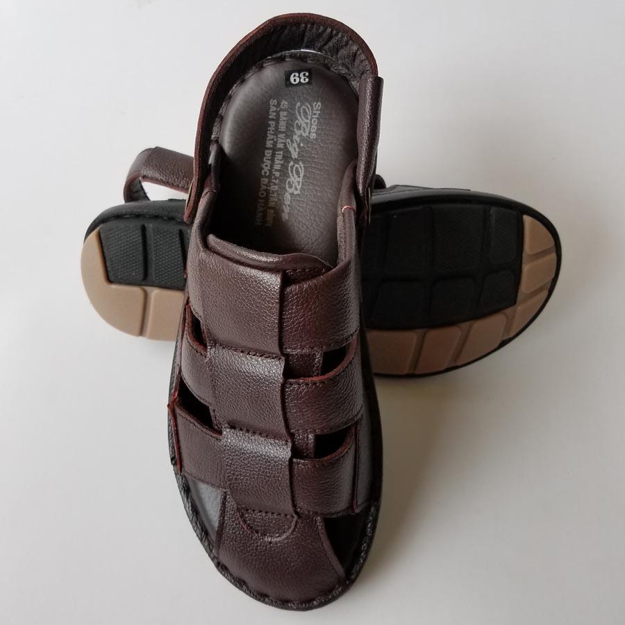 [HCM]Giày Sandal Nam Bít Mũi BIGBEN Da Bò Thật Cao Cấp