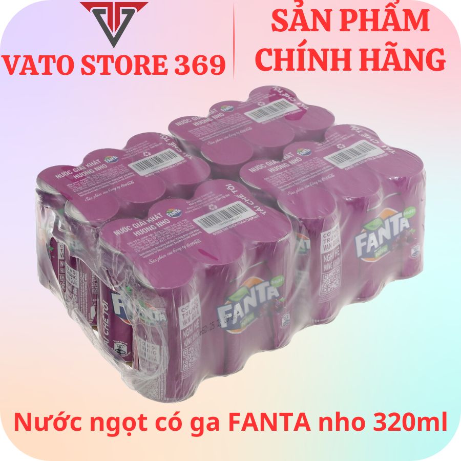 Nước ngọt có ga fanta nho lon 320ml