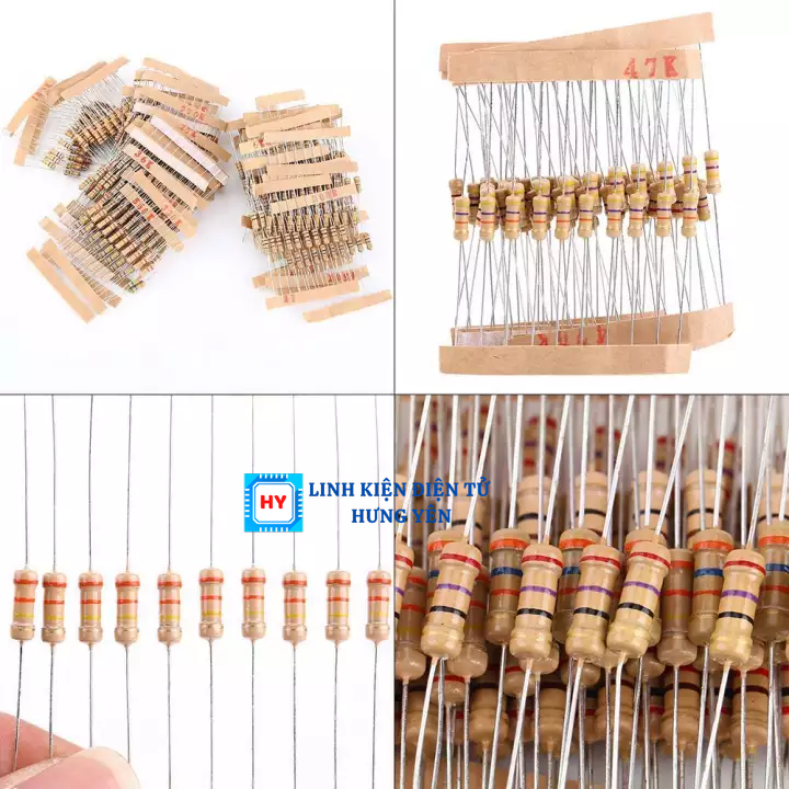 50 Con Điện Trở Vạch 1/4W 5% 1R - 750R