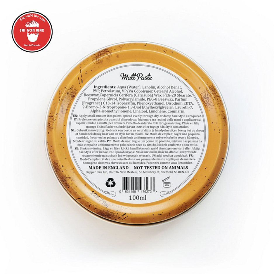 Sáp vuốt tóc Dapper Dan Matt Paste