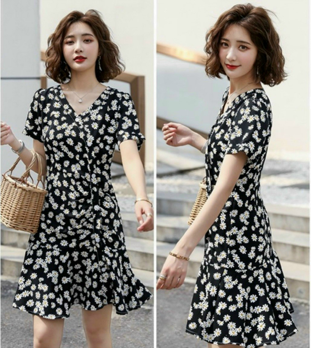 Đầm Nữ In Hoa Nhí Dễ Thương K-D0KN2