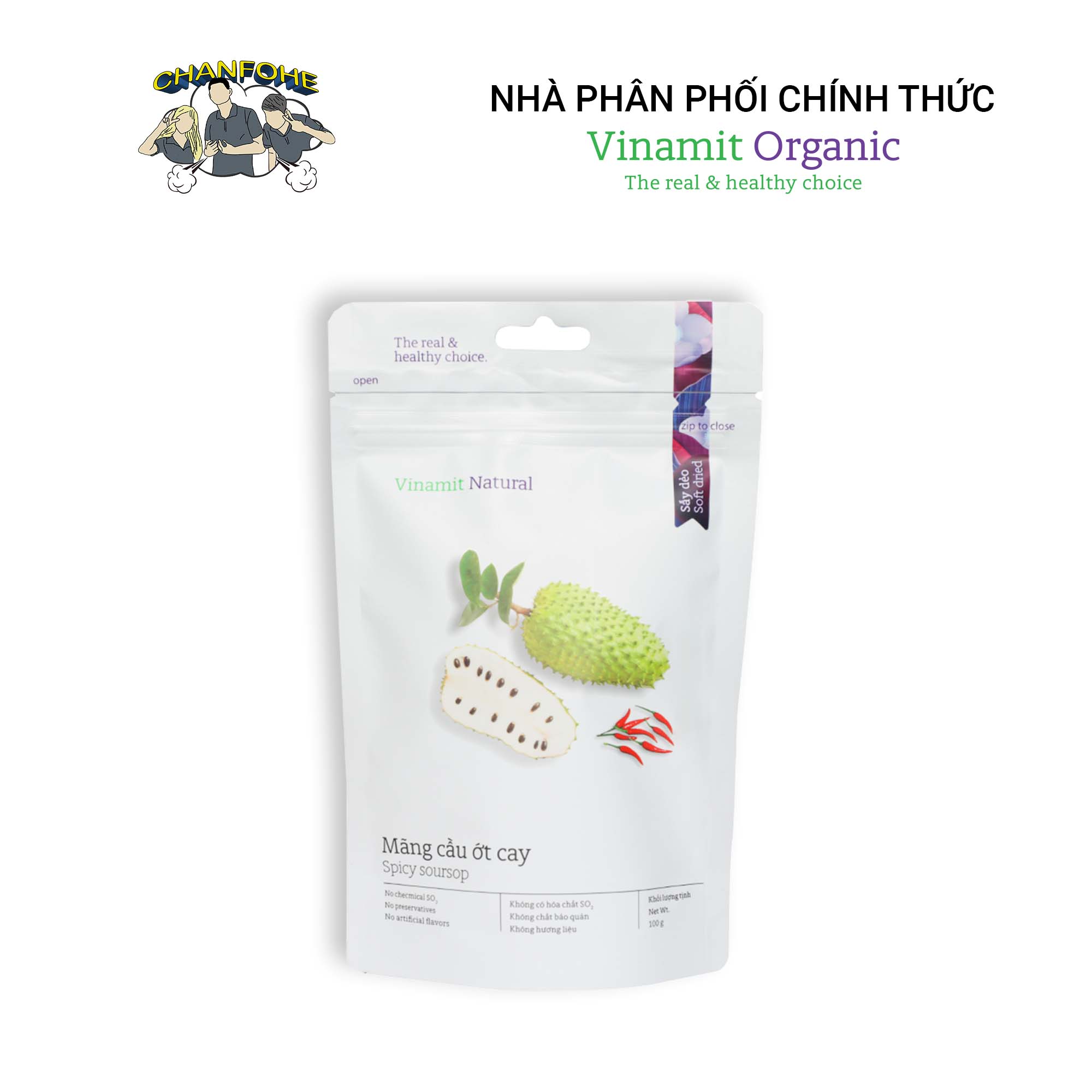 Mãng cầu sấy dẻo VINAMIT ớt cay 100g/250g