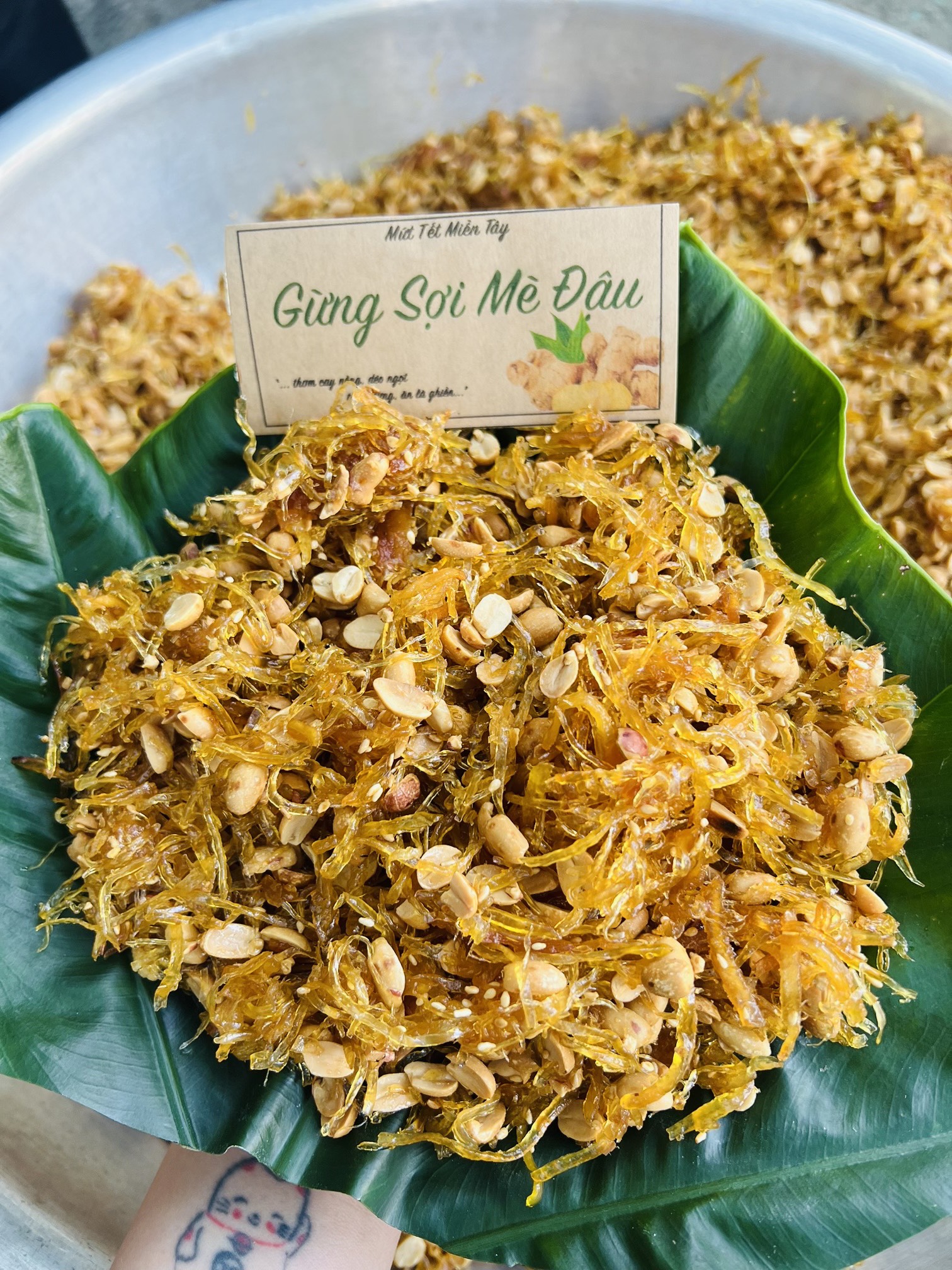 500g Mứt Gừng Sợi Dẻo Mẹ Đậu Thơm Ngon