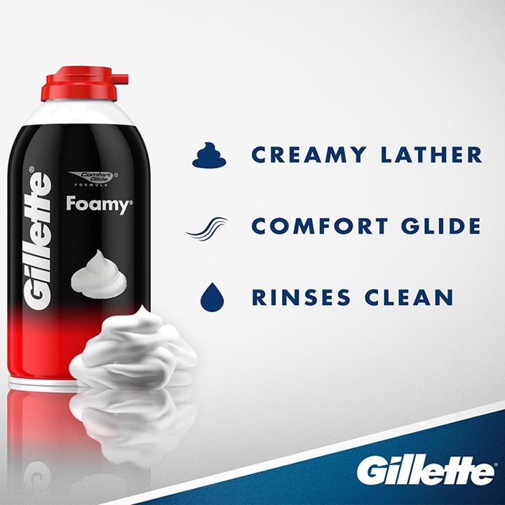 Bọt Cạo Râu Gillette Foamy Regular Originale 311g