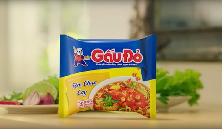 Thùng 30 gói mì Gấu Đỏ tôm chua cay 63g