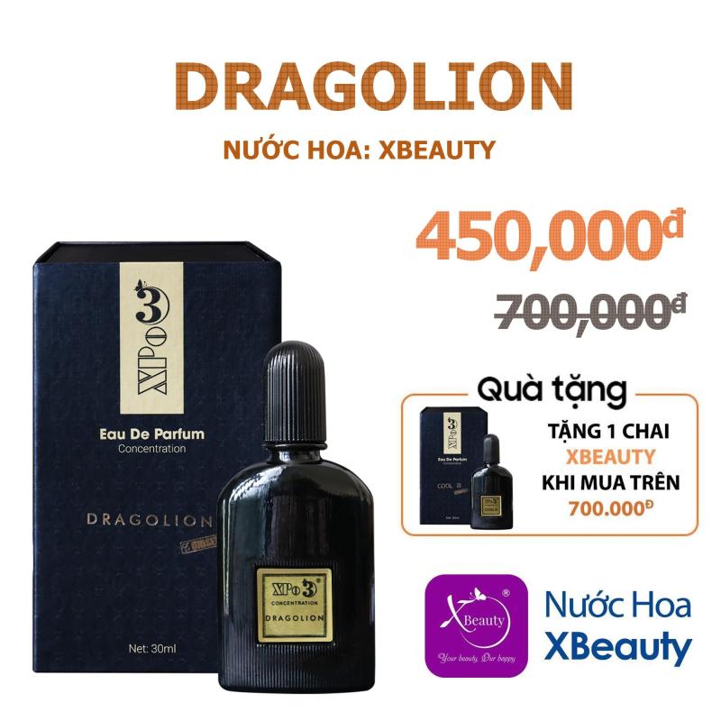 Nước hoa Nam Nữ XBeauty XPo3 Dragolion 30ml (GTIN: 8938511722093). Nước hoa cô đặc thơm lâu dành cho cả Nam & Nữ (Unisex)