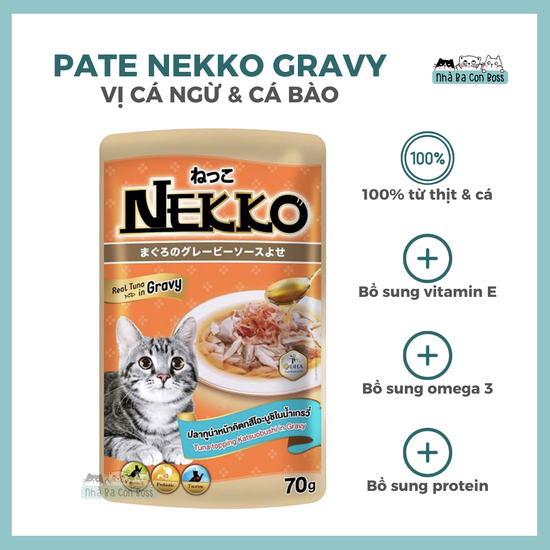 [Gói 70g] Pate Cho Mèo Nekko Gravy