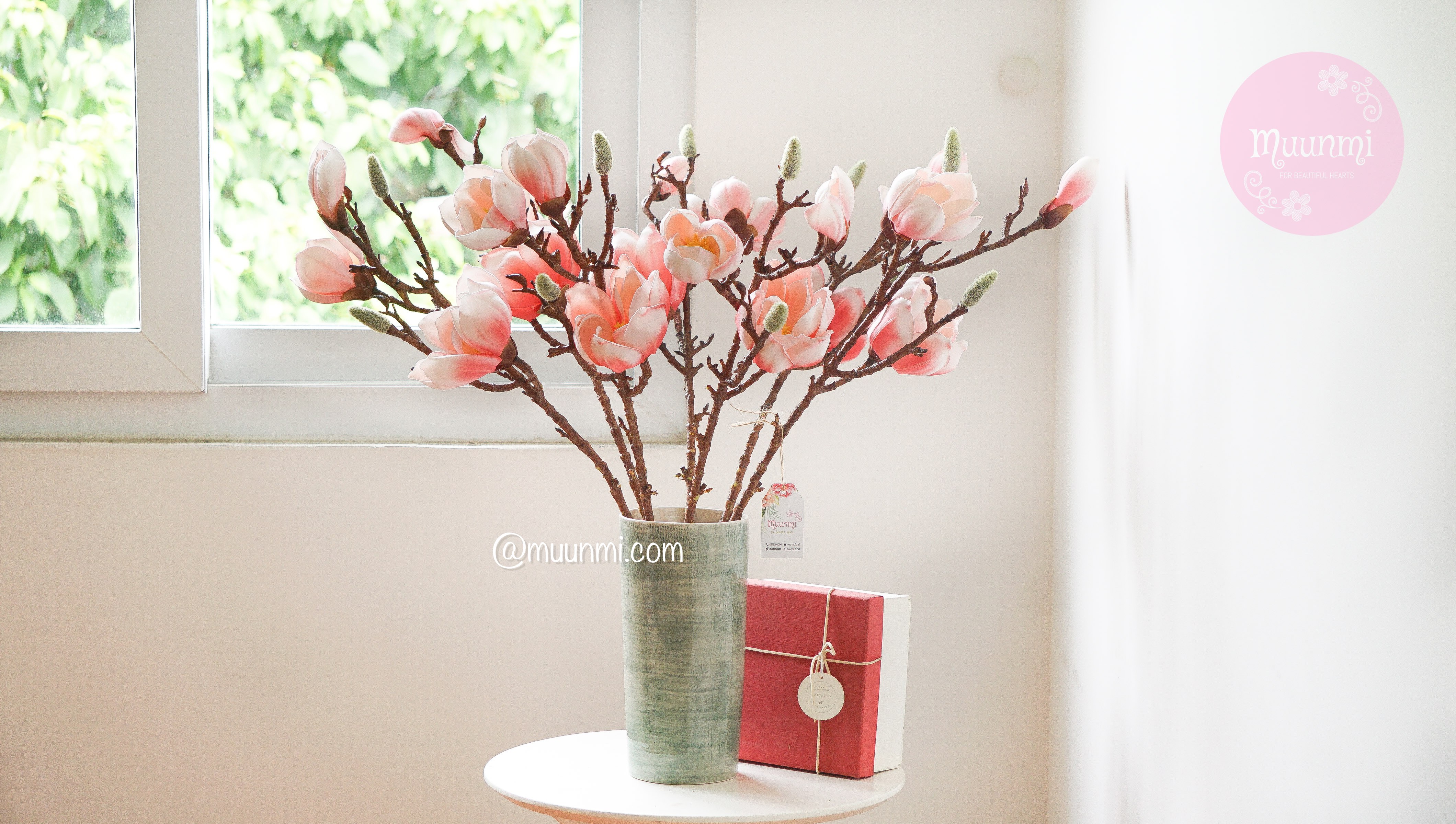 Hoa lụa 🌸  | Hoa MỘC LAN HỒNG cao cấp cắm bình rất ĐẸP và SANG