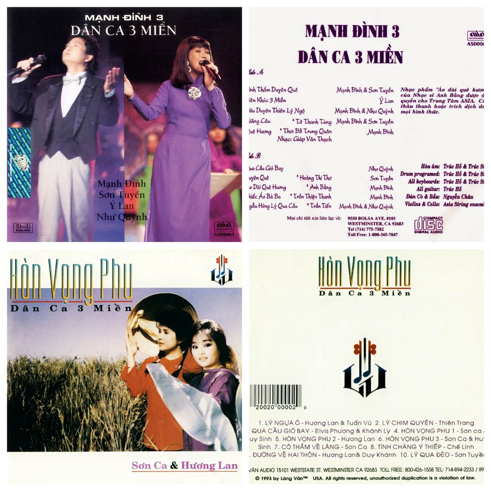 [MDCD] Bộ 2 Đĩa CD Dân Ca 3 Miền