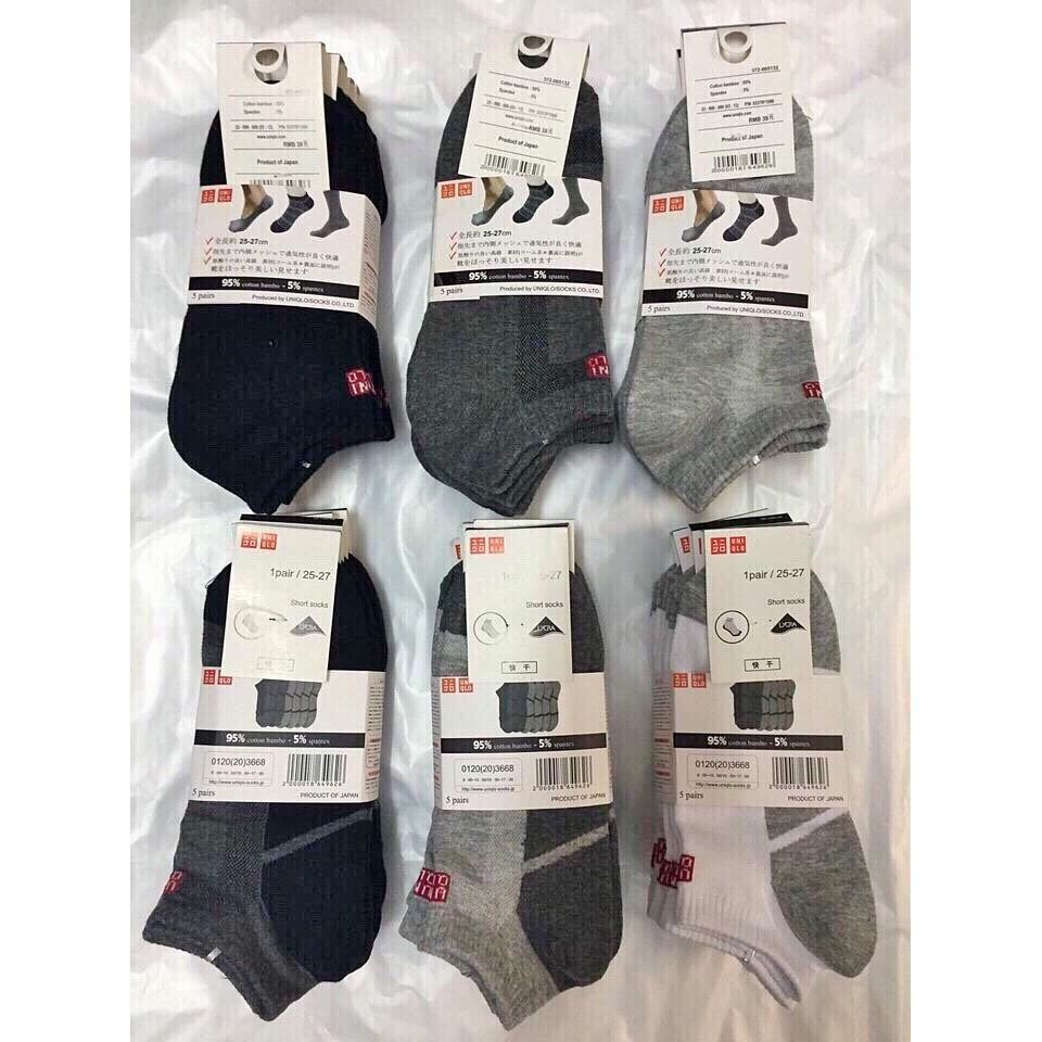 Set 5 đôi tất nam uniqlo cổ ngắn