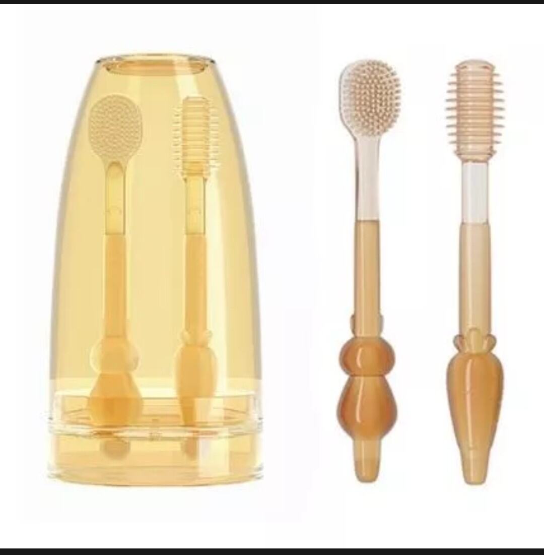 Sét rơ lưỡi và bàn chải đánh răng silicon cho bé từ 0 đến 18 tháng