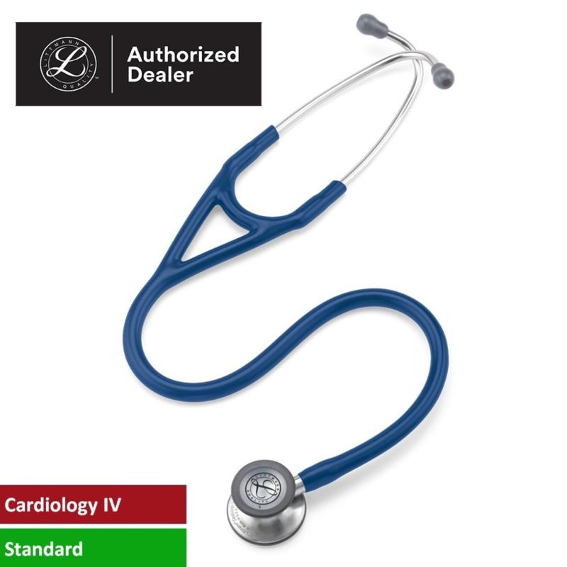 Ống nghe y tế 3M Littmann Cardiology IV, mặt nghe có lớp phủ tiêu chuẩn, dây nghe màu đen, 27 inch, 6152