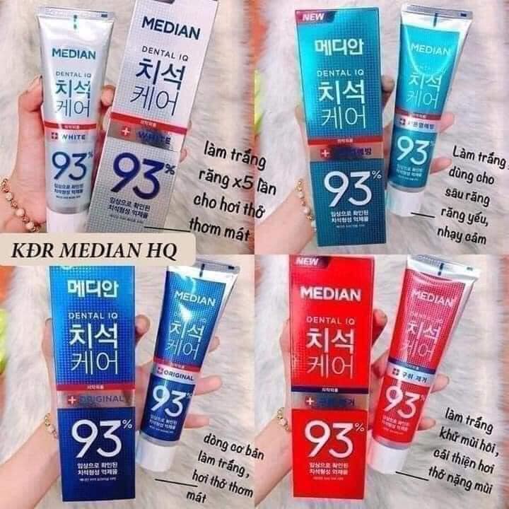 Kem Đánh Răng Median 93% Hàn Quốc đủ màu
