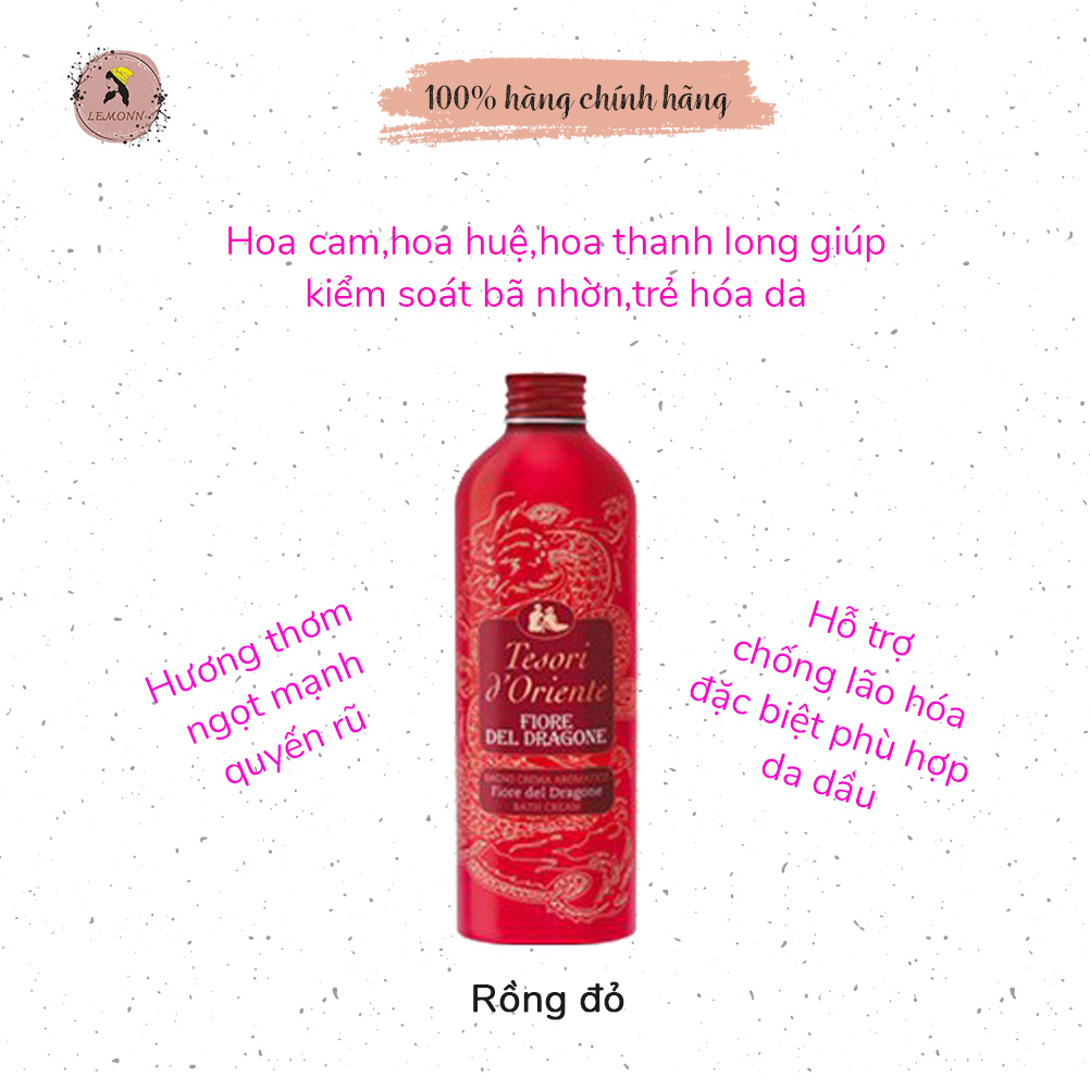 Sữa tắm nước hoa Tesori 500ml hàng công ty