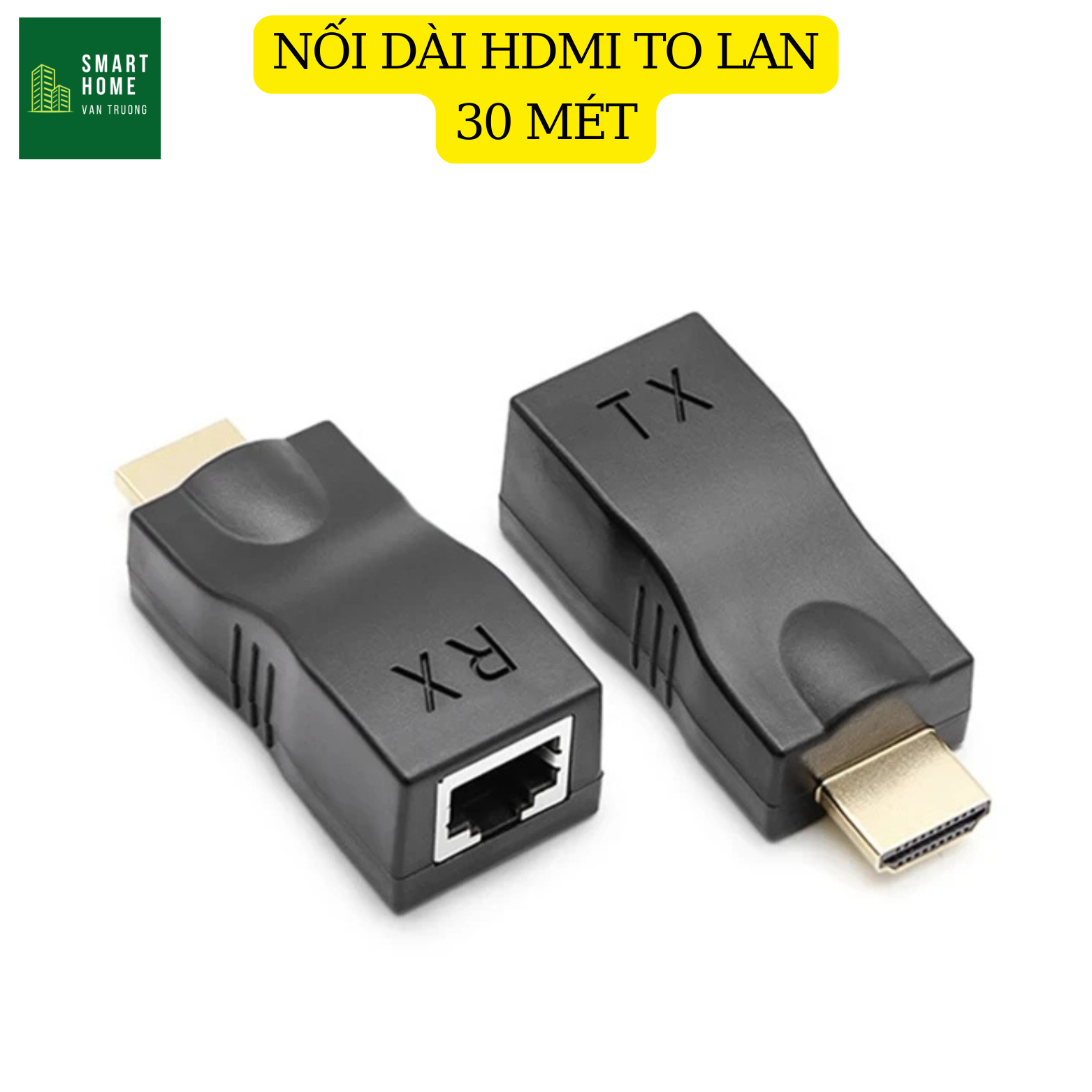 Set connector long HDMI for projector, display computer pc up projector distance 30m (HDMI to LAN)