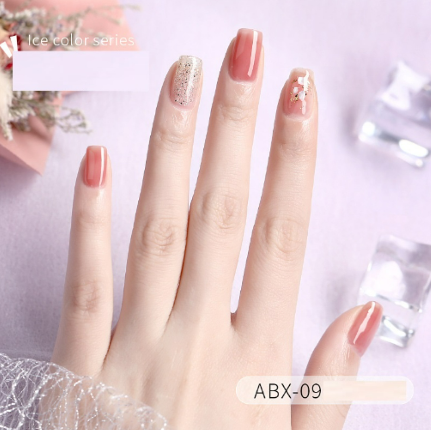 Sơn Gel thạch As mã ABX chai đỏ chính hãng 15ml - Sơn gel AS sơn móng tay sơn thạch tone thạch hồng nước gạo mã ABX 9 chai đỏ nhọn 15ml siêu HOT siêu xịn