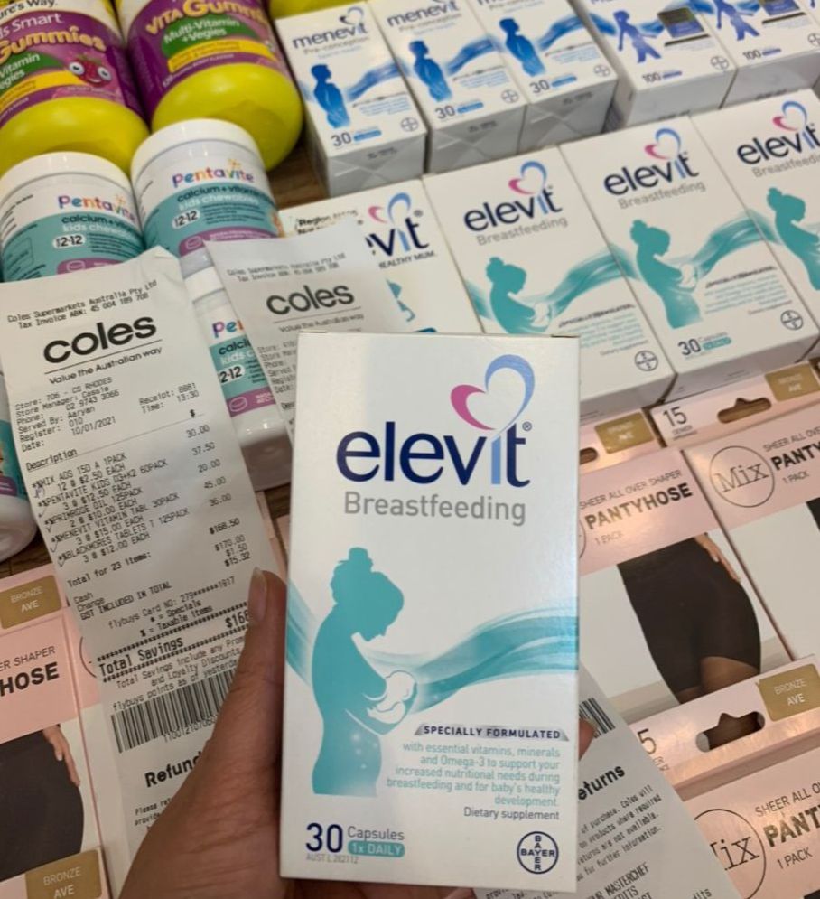 Elevit Sau Sinh Breastfeeding Của Úc 30 viên