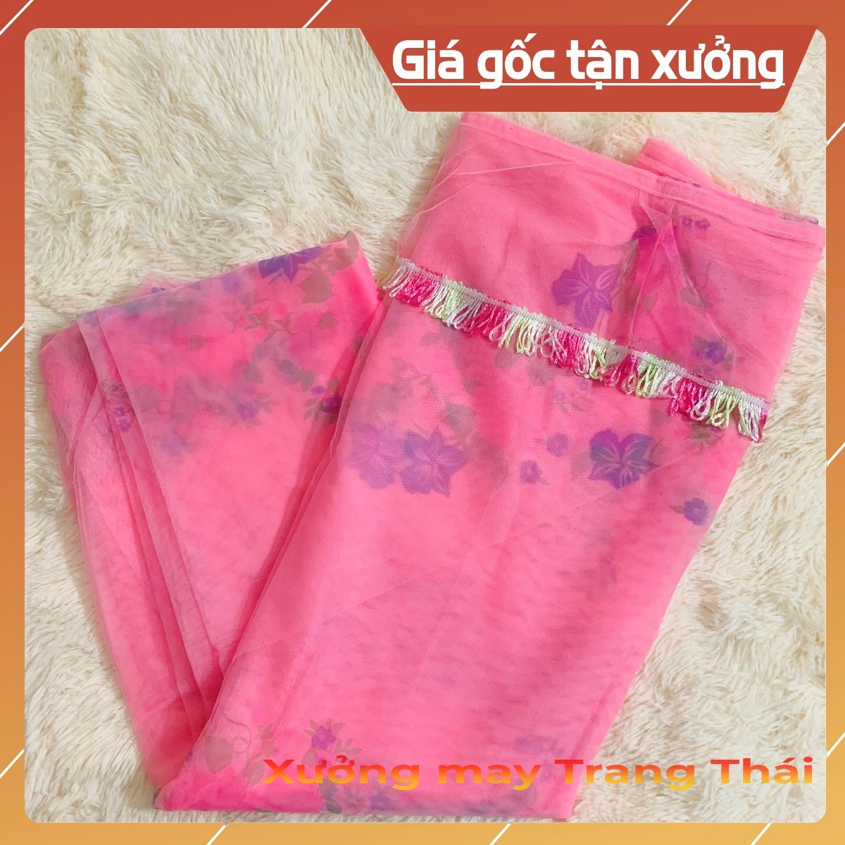 [ĐỦ SIZE] Mùng Von Thái Lan Có Rèm In Xịn