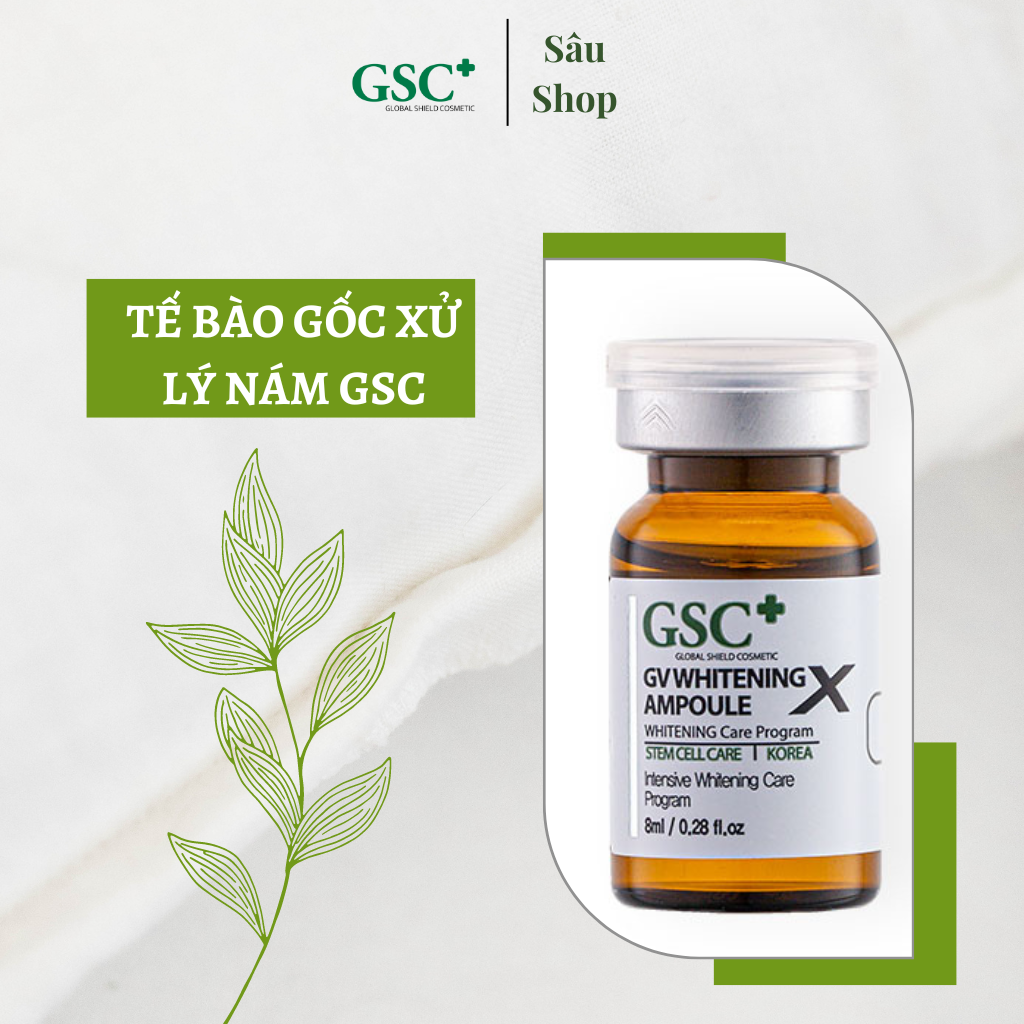 1 Lọ Tế bào gốc xử lý nám GSC 8ml, Tinh chất ngăn ngừa nám làm sáng da cân bằng sắc tố