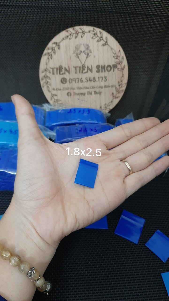 gói 100 túi zip xanh dương chọn size