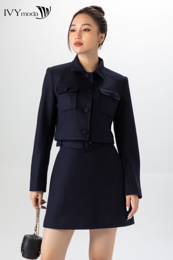 Áo vest dạ dáng ngắn IVY Moda MS 67B9010