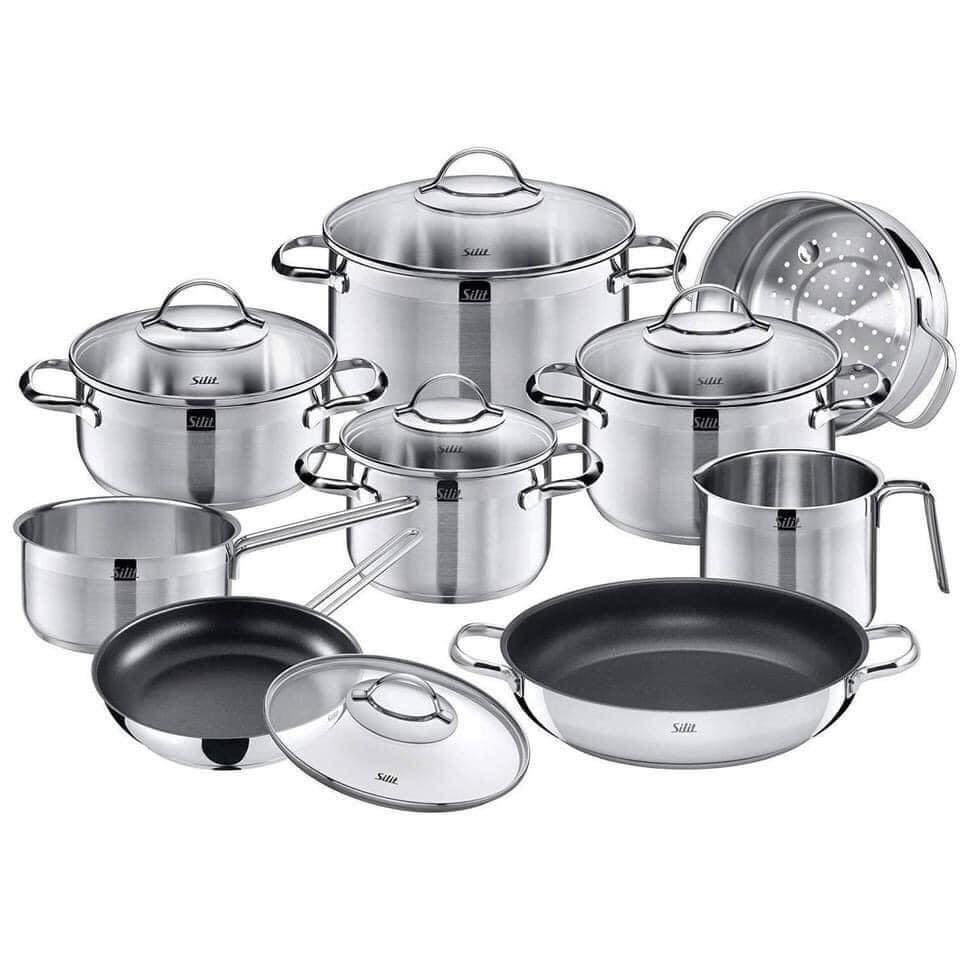 (Hàng Đức) BỘ NỒI SILIT ACHAT 10 MÓN